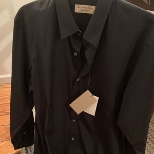 Long sleeve Burberry button down dress shirt